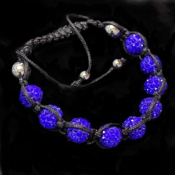 Jewelry - Royal blue  sparkling crystal bead bracelet 9 bead